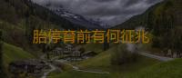 胎停育前有何征兆